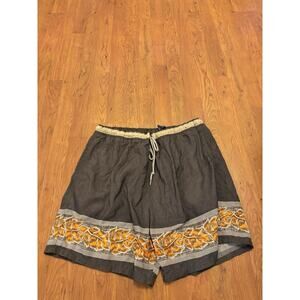 Catalina Mens Swim Trunks Army Green Orange Accent Mesh Lined Drawstring Pockets